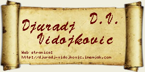 Đurađ Vidojković vizit kartica